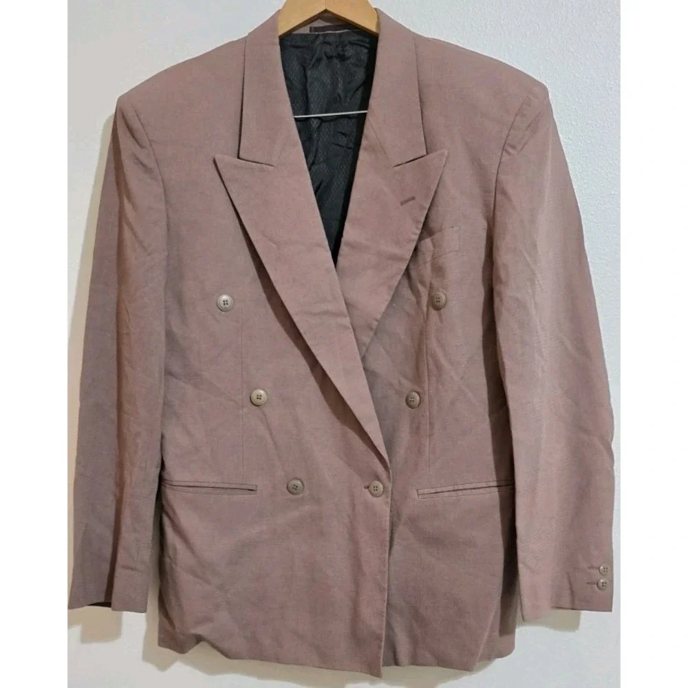 MARCELLO MILANELLI Rust Red 100% Wool Blazer Sport Coat Jacket Mens See Measurem